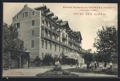 AK Thorenc, Station Alpestre et Hôtel des Alpes avec visiteurs