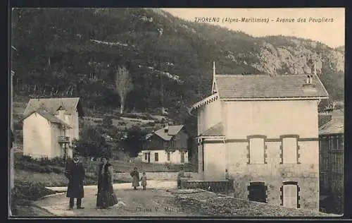 AK Thorenc, Avenue des Peupliers et paysages montagneux