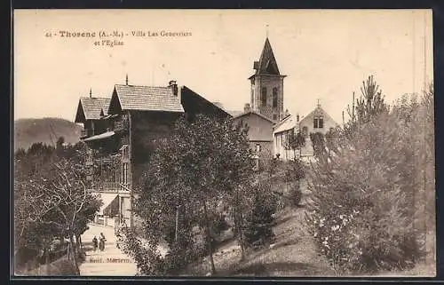 AK Thorenc, Villa Les Genevriers et l`Église
