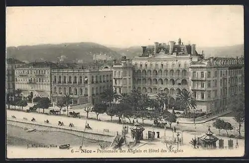 AK Nice, Promenade des Anglais et Hôtel des Anglais