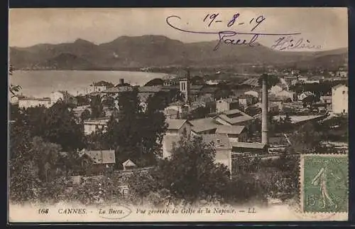 AK Cannes, Vue générale du Golfe de la Napoule