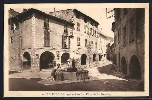 AK Le Broc, La Place de la Fontaine