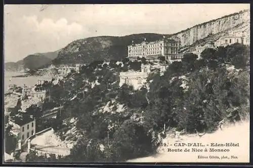 AK Cap-d`Ail, Eden-Hôtel sur la route de Nice à Monaco