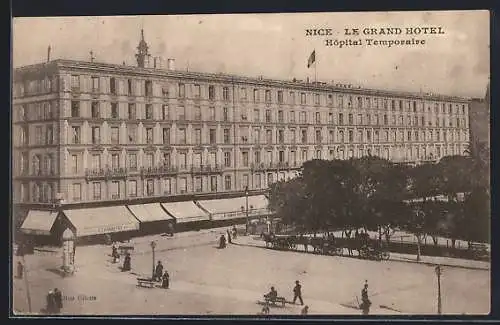 AK Nice, Le Grand Hôtel transformé en Hôpital Temporaire