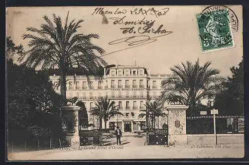 AK Menton, Le Grand Hôtel d`Orient et ses jardins luxuriants