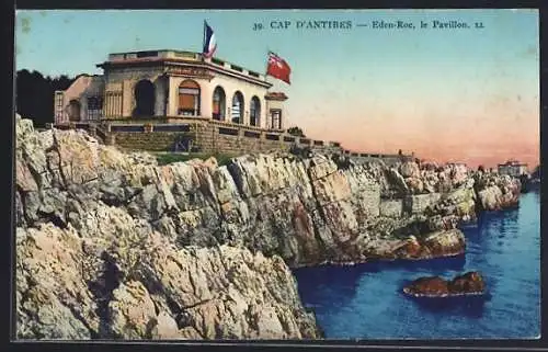 AK Cap d`Antibes, Eden-Roc, le Pavillon sur la côte rocheuse