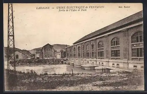 AK Laragne, Usine électrique de l`Entaïon, sortie de l`usine et poste