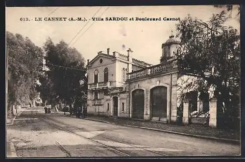 AK Le Cannet, Villa Sardou et Boulevard Carnot