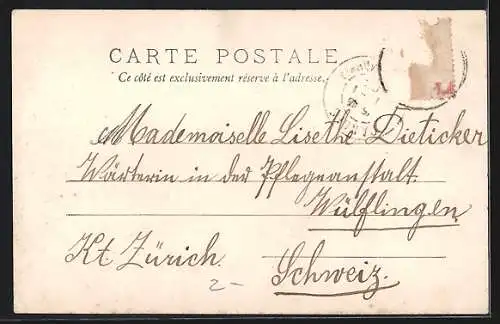 AK Cannes, Statue de Lord Brougham et palmiers environnants