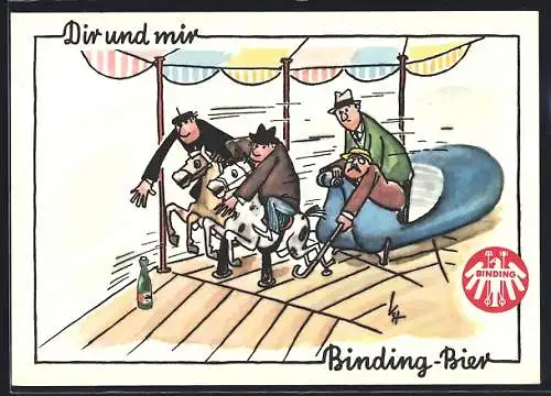 AK Brauerei-Werbung für Binding-Bier