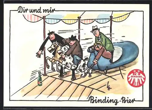 AK Brauerei-Werbung für Binding-Bier