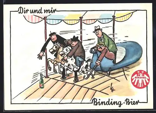 AK Brauerei-Werbung für Binding-Bier