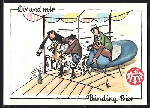 AK Brauerei-Werbung für Binding-Bier