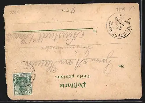 AK St. Johann, Urkunde über den Besuch in der Herberge Altes Kindl, Münchner Kindl