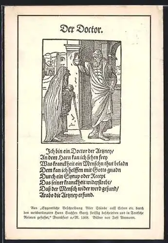 Künstler-AK Doktor in alter Zeit