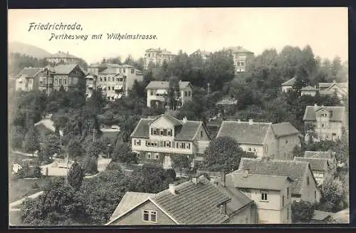 AK Friedrichroda, Perthesweg mit Wilhelmstrasse