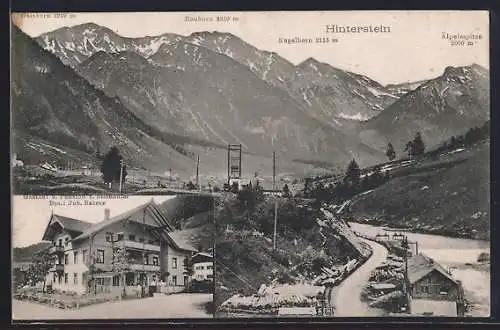 AK Bad Oberdorf, Teilansicht, Gasthof und Pension z. Steinadler, Bes. Joh. Batzer