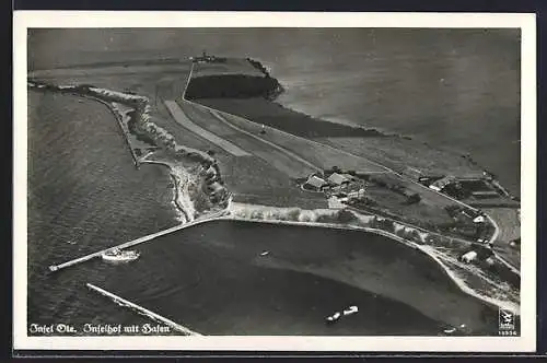 AK Insel Oie, Gesamtansicht vom Flugzeug aus