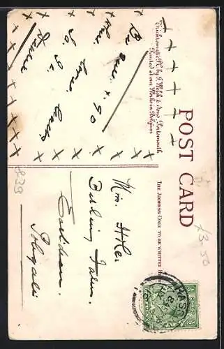 AK Frau bei einer Hellseherin mit Glücksrad