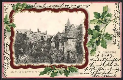 AK Nürnberg, Burg vom Spittlertor