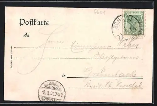 AK Scheidt bei Saarbrücken, Teilansicht mit Gasthaus und Strassenpartie