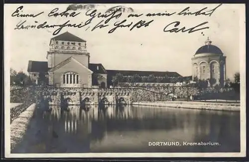 AK Dortmund, Blick zum Krematorium