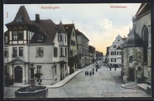 AK Nürtingen, Blick in die Kirchstrasse