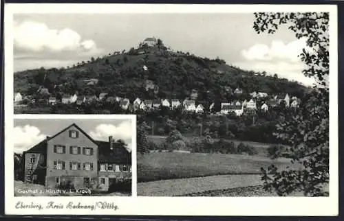AK Ebersberg /Kreis Backnang, Gasthof zum Hirsch, Teilansicht