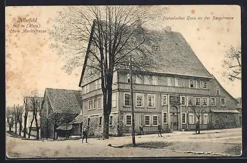 AK Zellerfeld /Harz, Dietzelsches Haus an der Bergstrasse und obere Marktstrasse