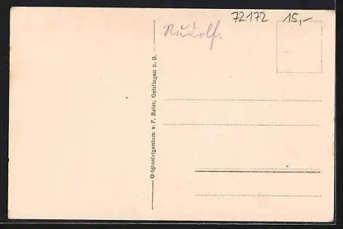 AK Kirchberg /Sulz, Ackerbauschule mit Hof und Arkaden, Gasthaus, Totalansicht