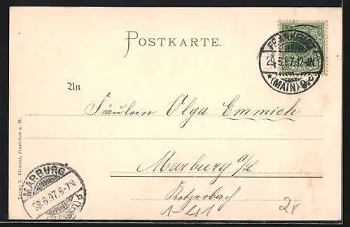 AK Frankfurt a. M., Goethehaus, Goethe im 24. Lebensjahr und seine Eltern