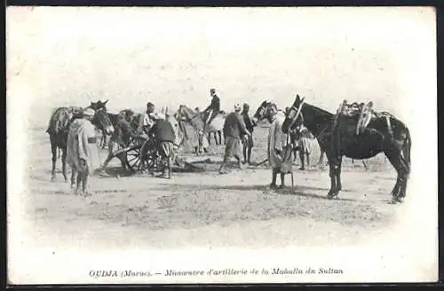 AK Oudja, Manoeuvre d`artillerie de la Mahalla du Sultan