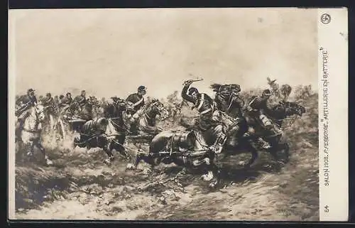 AK Artillerie en Batterie, Soldaten im Gefecht