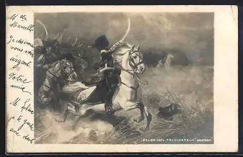 AK Soldaten der Kavallerie zu Pferde mit Säbeln