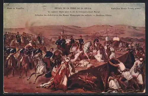 AK Musée de Versailles, détail de la prise de la Smala d'Abd-el-Kader