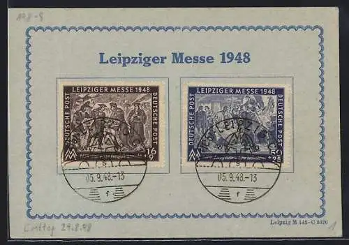 AK Leipzig, Leipziger Messe 1948, Briefmarken