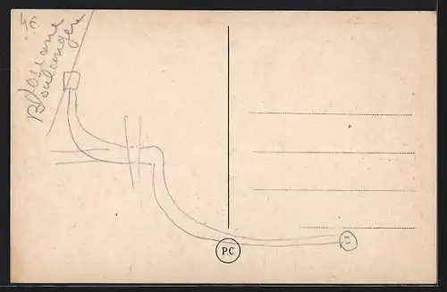 Künstler-AK sign. L. Gougeon: Paar beim Brotbacken
