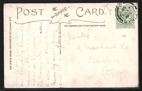 Künstler-AK sign. Theo Penny: Köchin, Diener und Schuhputzjunge am Tisch