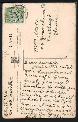 Künstler-AK sign. F. Macleoy: Mann friert beim Aufwachen