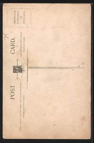 Künstler-AK sign. F. Macleoy: Älterer Mann vor dem Schalter