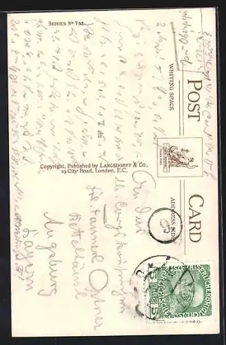 Künstler-AK sign. G. E. Sinz: Kleines Mädchen ist hingefallen