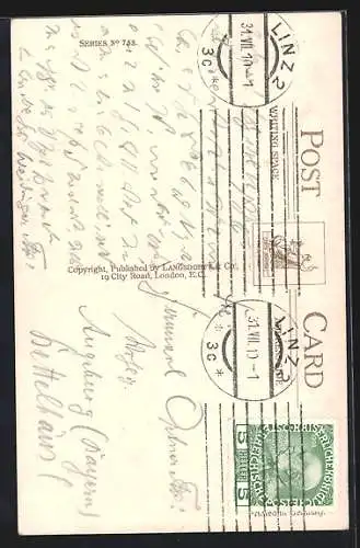 Künstler-AK sign. G. E. Sinz: Junge schaut zu Mädchen mit Brot