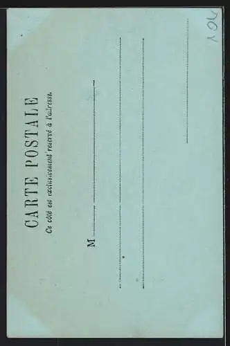 Mondschein-AK Nice, Rue dans l`ancienne ville