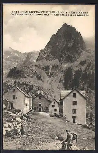 AK St-Martin-Vésubie, La Madone de Fenestre (alt. 1904 m), Excursion à la Madone