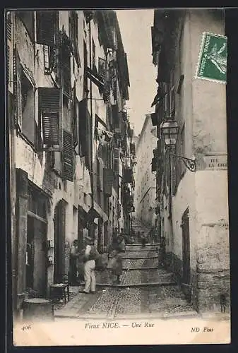 AK Nice, Une rue pittoresque dans le Vieux Nice