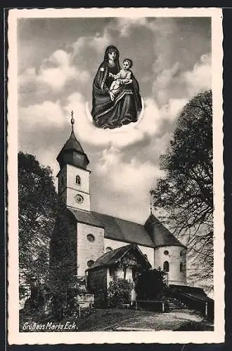 AK Maria Eck, Kirche mit Gnadenbild