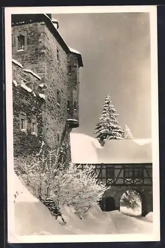AK Lauenstein /Ofr., Burg im Winter