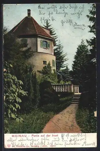 AK Insel Mainau, Partie auf der Insel