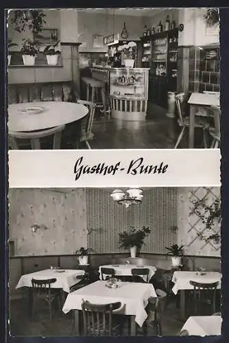 AK Adorf /Waldeck, Gasthof Bunte, Innenansichten