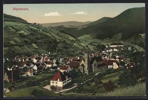 AK Alpirsbach, Teilansicht mit Kirche